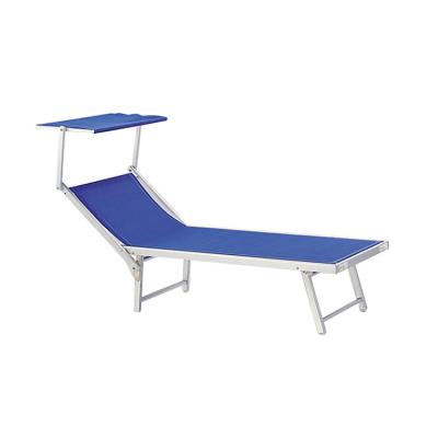 China Modern High Grade Outdoor Aluminum Bed With Adjustable Back With A Tent Polyvinylchloride PVC Material Portable Folding Beach Bed for sale