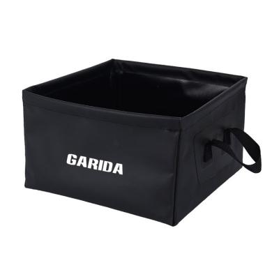 China GARIDA Sustainable Water Square Camping Outdoor Folding Self Driving Bucket Travel Portable Folding Bucket Durable Camping Folding Bucket for sale