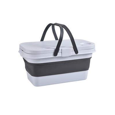 China Viable Folding Picnic Basket With Lid Outdoor Portable Camping Universal Storage Basket Picnic Basket PP Folding Carton for sale