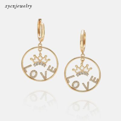 China Xingyu beauty LOVE CLASSIC hot sale earrings CZ white gold plated wholesale boutique drop earrings for sale