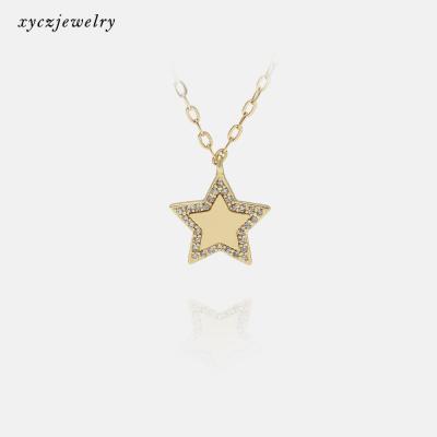 China XingYu Casual / Sporty New Star Charm Pendants Gold Plated CZ Pendant Necklaces for sale