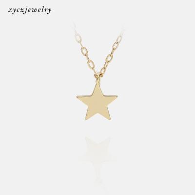 China Casual / Sporty Bling DIY Star Charm Pendants Gold Plated CZ Pendant Necklaces for sale