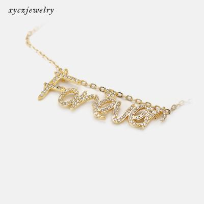 China Lovers Forever Love CLASSIC Romantic Letter Chain Pendant Necklace DIY Jewelry for sale