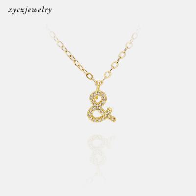 China CLASSIC Lconic CZ Symbol Fashion Charm Pendant Gift 18k Gold Jewelry for sale