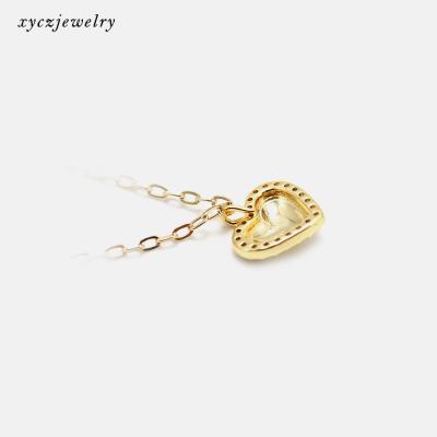 China 2021 CLASSIC Fashion DIY Necklace Jewelry Women Gold Heart Shaped Pendant for sale