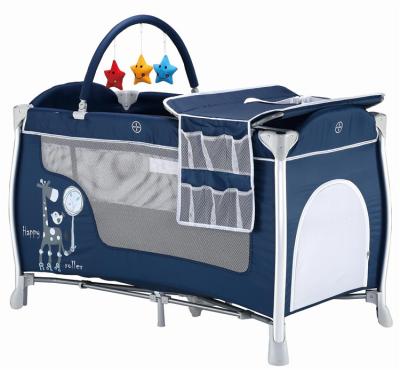 China Even compact folding; Wholesale Popular Foldable Playpen Bed Water Resistant Luxury Multifunctional Travel Baby Hutch With Toys for sale