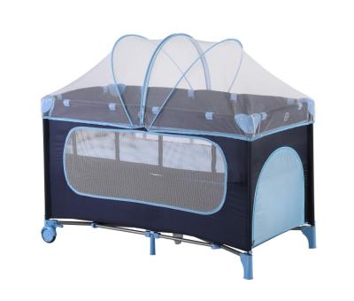 China Hot Selling High Quality Baby Crib Double Layer Metal Baby Hutch Baby Playpen for sale