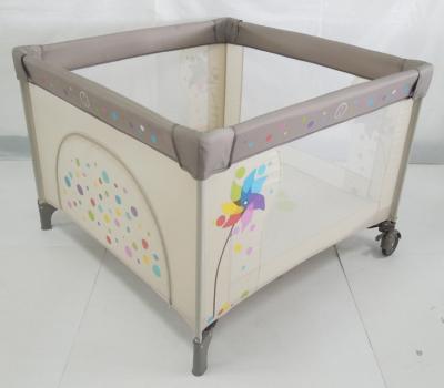 China Metal Easy Carry Square Baby Play Yard Playpen Crib For Baby for sale