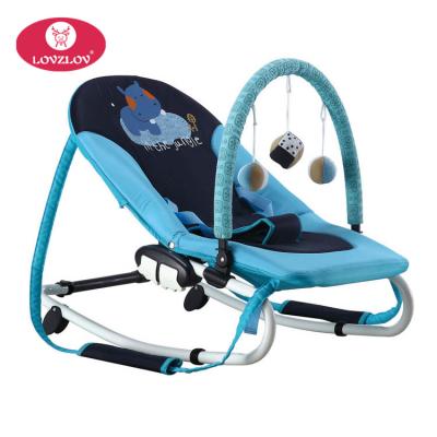 China New Steel Frame Design Take Baby Plush Toy Rocking Chair Baby Rocker Easily for sale