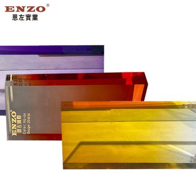 China ENZO Modern Design Gradually Changing Color Acrylic Clear Mirror Sheet Cutting Process Building Acrylic Sheets for sale