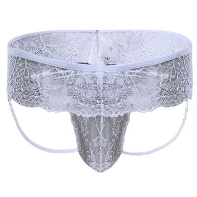 China Anti-Static In Thin Thong Men Ice Silk Lace Panties Running Elastic Panties Men Briefs Elastic Panties Sexy Underwear Plus Size for sale