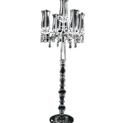 China Tall Elegant Crystal Party Candelabra For Wedding Religious Activities Centerpiece for sale