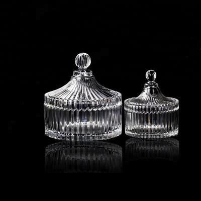 China Pujiang Sustainable Wholesale Hot Sale Crystal Glass Sugar Bowl And Candy Jar With Lid for sale