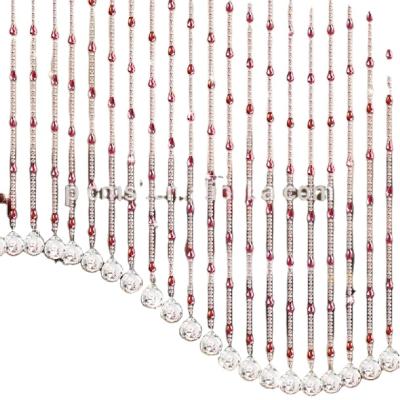 China Europe Top Quality Widely Used Beaded Rhinestone Crystal Door Curtains For Windows Curtain Beaded Crystal for sale