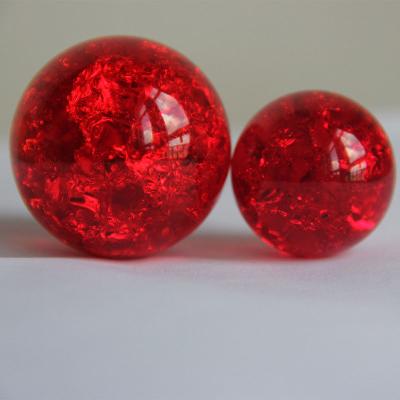 China China Hot Selling Pure Slit Ice Crystal Glass Ball For Decoration for sale