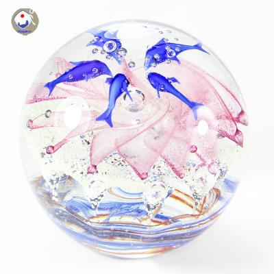 China Europe Hot Sale Customized Glass Dolphin Fireworks Ball for sale