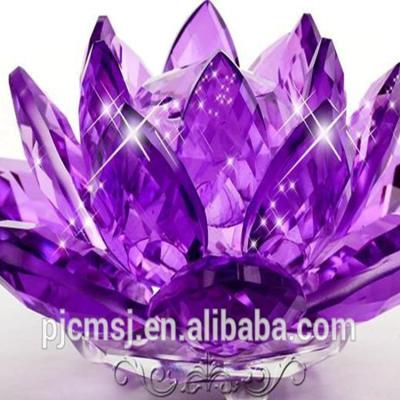 China Europe crystal lotus flower for decoration or gift for sale