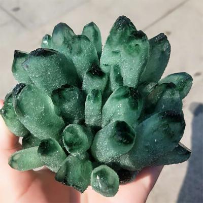 China Wholesale Hot Sale Fashion Crystal Green Quartz Clusters Natural Rough From Europe for sale