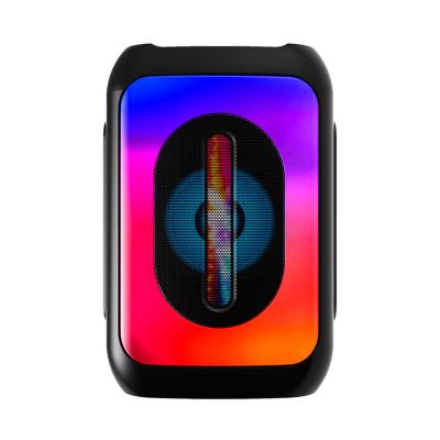 China Wireless Charger For Super Light Party BT 5.0 Flame Mobile Phone Stereo Bass Portable Desktop LED Wireless Speaker With Microphone for sale