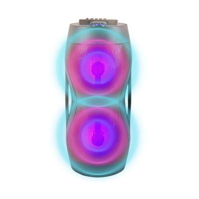 China Factory Price Black Dancer Family Gatherings Blue Wireless Tooth 5.0 Portable DJ Speaker with Colorful LED Light for sale