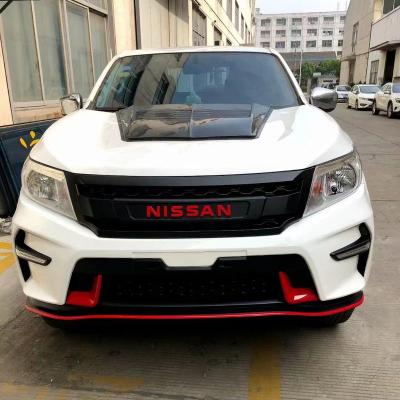 China New Arrival NP300 2016 To 2021 Accessories Front Bumper Front Grille Facelift Body Kits Upgrade For Nissan Navara LED 2016-2019 for sale