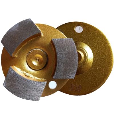 China Deburring Cheaps 67mm Three tooth with shaft diamond cutting disc polishing wheel for stone concrete cement asphalt ground grinding for sale