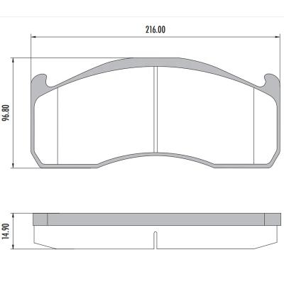 China WVA29151 Euro Heavy Duty Semi-metal Cargo Tow Tractor Auto Accessories Emark Truck Disc Brake Pad Disc Brake Pad Set OEM309953 50-812-074 for sale