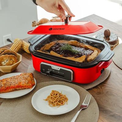 China Easily Cleaned NON-STICK Outdoor Kitchen Appliances Cook Pot Makers Electric Grills With Hot Pot for sale