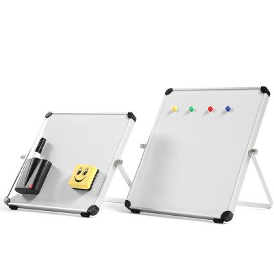 China 360′ foldable; ° Rotation Desk Double Sided Writing Message Mini White Board For Kids Desk Side 360 ​​Degree Double Desk Whiteboard for sale