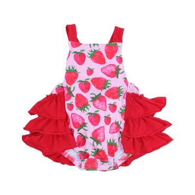 China 2021 Sweet Wholesale Babies Rompers Clothes Summer Rompers Baby Sleeveless Jumpsuit for sale