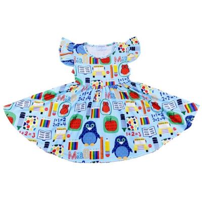 China 2022 high quality casual kids girls bead sleeves dresses for 11 year old kid girls back to school clothes for sale