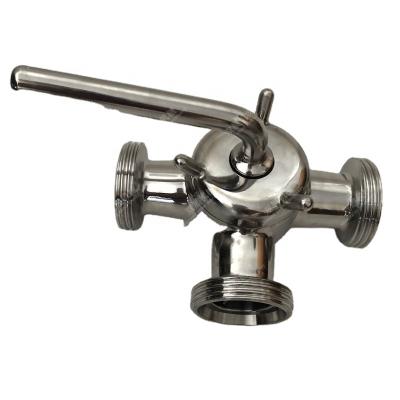 China 316L stainless steel 316L flange socket dn40 globe valve dairy T port general sanitary valve three way ball valve for sale