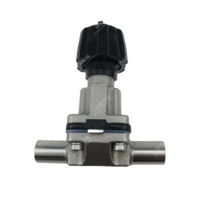 China General Sanitary Two Way Manual Diaphragm Valves With Butt Welded Ends Hygienic Manual Diaphragm Valve for sale