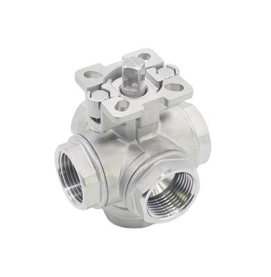 China General 5 FNPT Ports Stainless Steel (304) Ball Valve With Mounting Bracket METEC 1000 PTFE Manually for sale