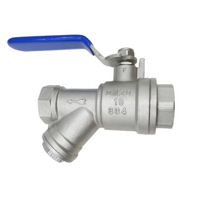 China WETCH Threaded On/Off Valves With Easy Access Strainer ptfe Sealing Material Garden Y Strainer Ball Valve Type for sale