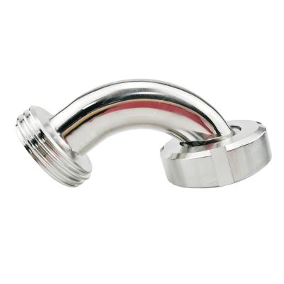 China Stainless steel 304/316 elbow with connection 90 degrees with round nut DIN 11851 for sale