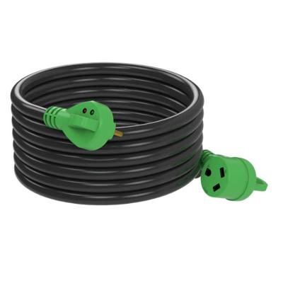 China Industrial Equipment 30Amp RV Adapter Tie Down 25 Ft 50 Ft Heavy Duty Power Cable Braid Extension Cord for sale