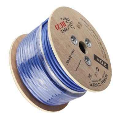 China TC-OFC audio frosted blue ultra flexible rca speaker subwoofer car audio power cable for car for sale