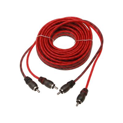 China High Performance Car Audio 3.5 Male Plug RCA Cable 2R-2R Speaker Connector Extension Cable for sale