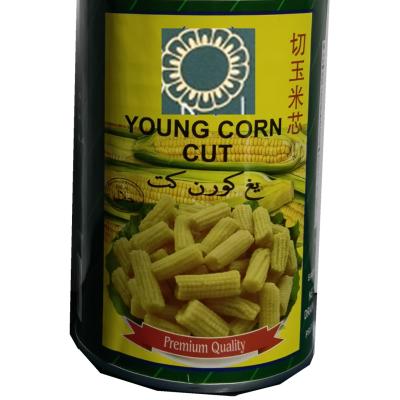 China 2021 hot sale canned for people and children canned baby corn cut corn young canned vegetables for sale