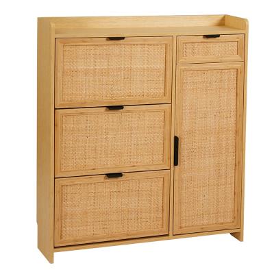 China Modern Freestanding Bamboo Vertical Bamboo Shoe Rack Organizer Shoes Rack Wood Cabinet Home for sale