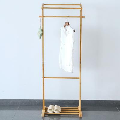 China Modern Design Living Room Rack Modern Design Bedroom Bamboo Coat Hanger Vertical Rack for sale