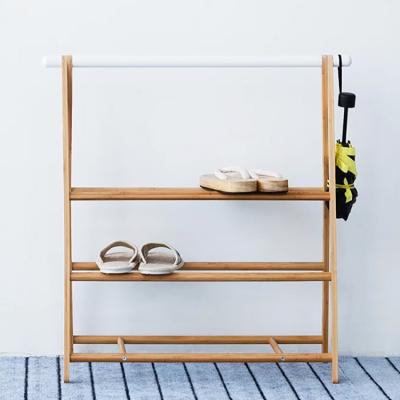 China Eco-friendly Bamboo Shoe Cabinet Rack Shoe Multi Layer Commodities Shelf For Living Room Corridor Balcony for sale