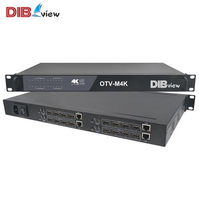 China Livestreaming Dibview OTV-M4K 4K Multichannel HD MI Streaming Facebook Youtube IPTV H.265 H.264 Video SRT Network Encoder for sale