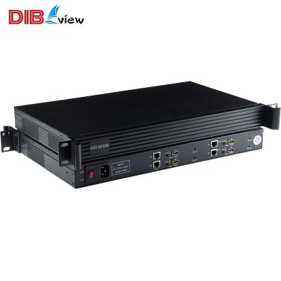 China Compatible IPTV DTV Project OTV-HE40 4 Hdmi- Stream Iptv Video H264 H265 Srt Rtmp Rtsp UDP Hls IP Encoder For Facebook Youtube Codec for sale