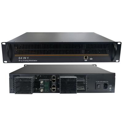 China CATV Headend System 2U 64 in 1 IP to Analog PAL B/G/DK NTSC RF Modulator for CATV Head-end System for sale