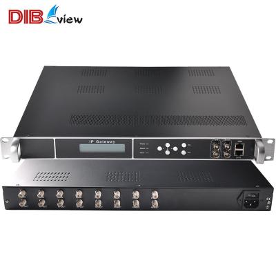 China DVB RF Headend OTV-IG08 Digital TV Headend FTA 8 Data Channel Tuner 2* ASI To IP ASI Gateway BISS Professional Satellite Receiver for sale