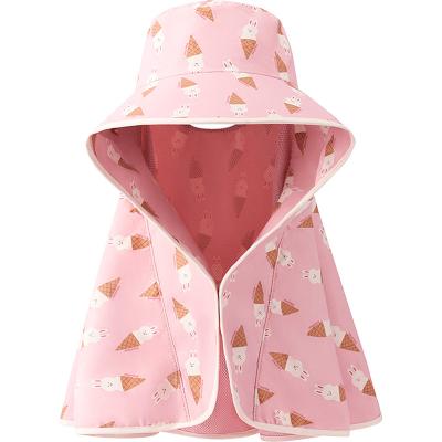 China New Kids Parasol KOCOTREE 2023 Big Brim Bucket Hat UPF 50+ Sun Protection Unisex Wide Cute Cartoon Breathable Hat For Boys Girls for sale