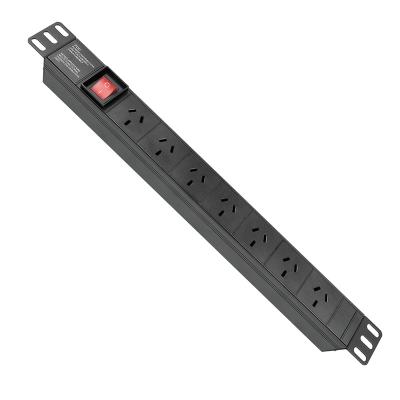 China Aluminum Alloy Sales UPS PDU 10A 250V 8 Bits With Electrical Switch Rack PDU Power Distribution Unit For Data Center for sale