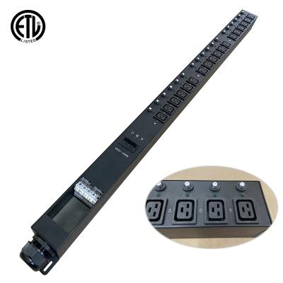 China ORT Smart Sheet Metal PDU 18/24 Ports 125A 160A 277V 480V C19 Power Distribution Unit Rack Industrial PDU for sale